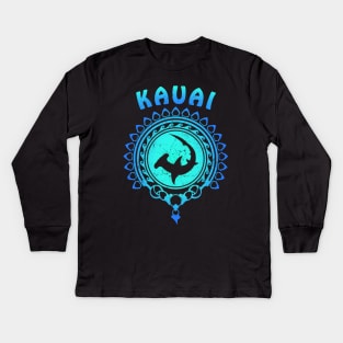 Kauai Hammerhead shark Kids Long Sleeve T-Shirt